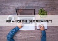 湖南seo优化价格（湖南专业seo推广）